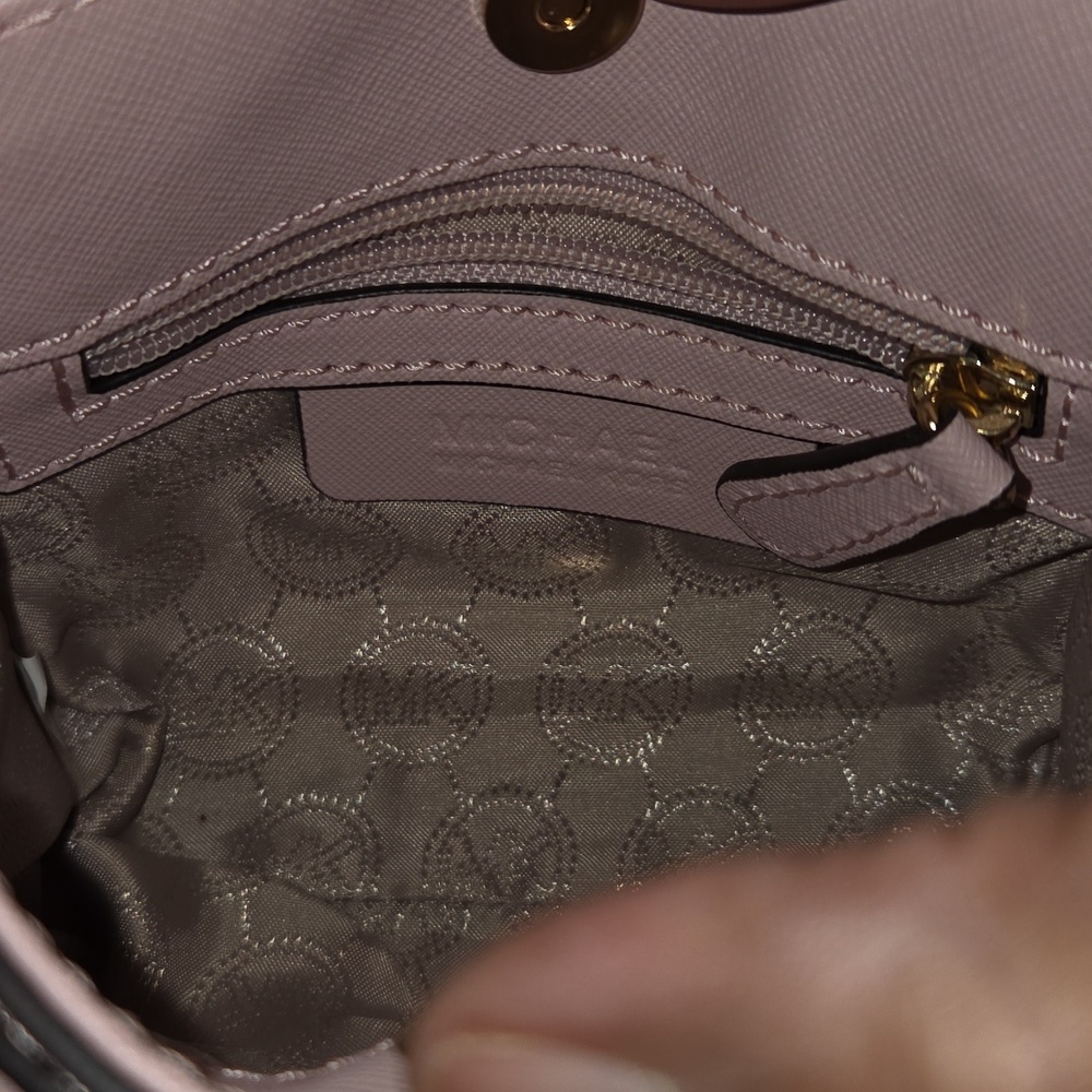 Michael Michael Kors Pink Saffiano Leather Mini Hamilton - Picture 8 of 10